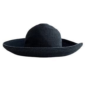 Eric Javits Black Wide-Brim Hat